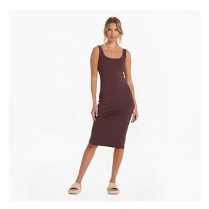 Vuori Halo Dress Chestnut Heather Size Small